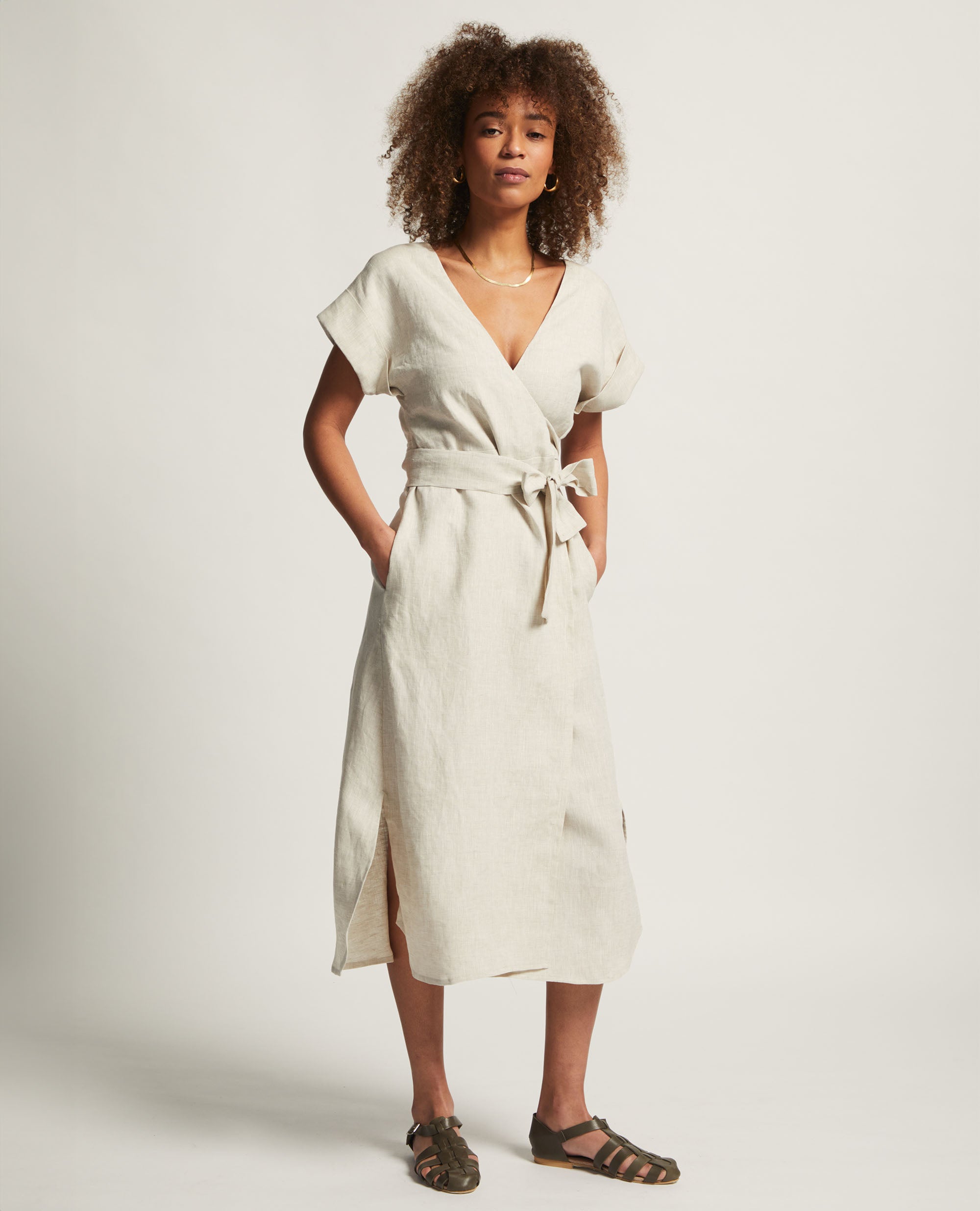Corry  | Linen Wrap Dress