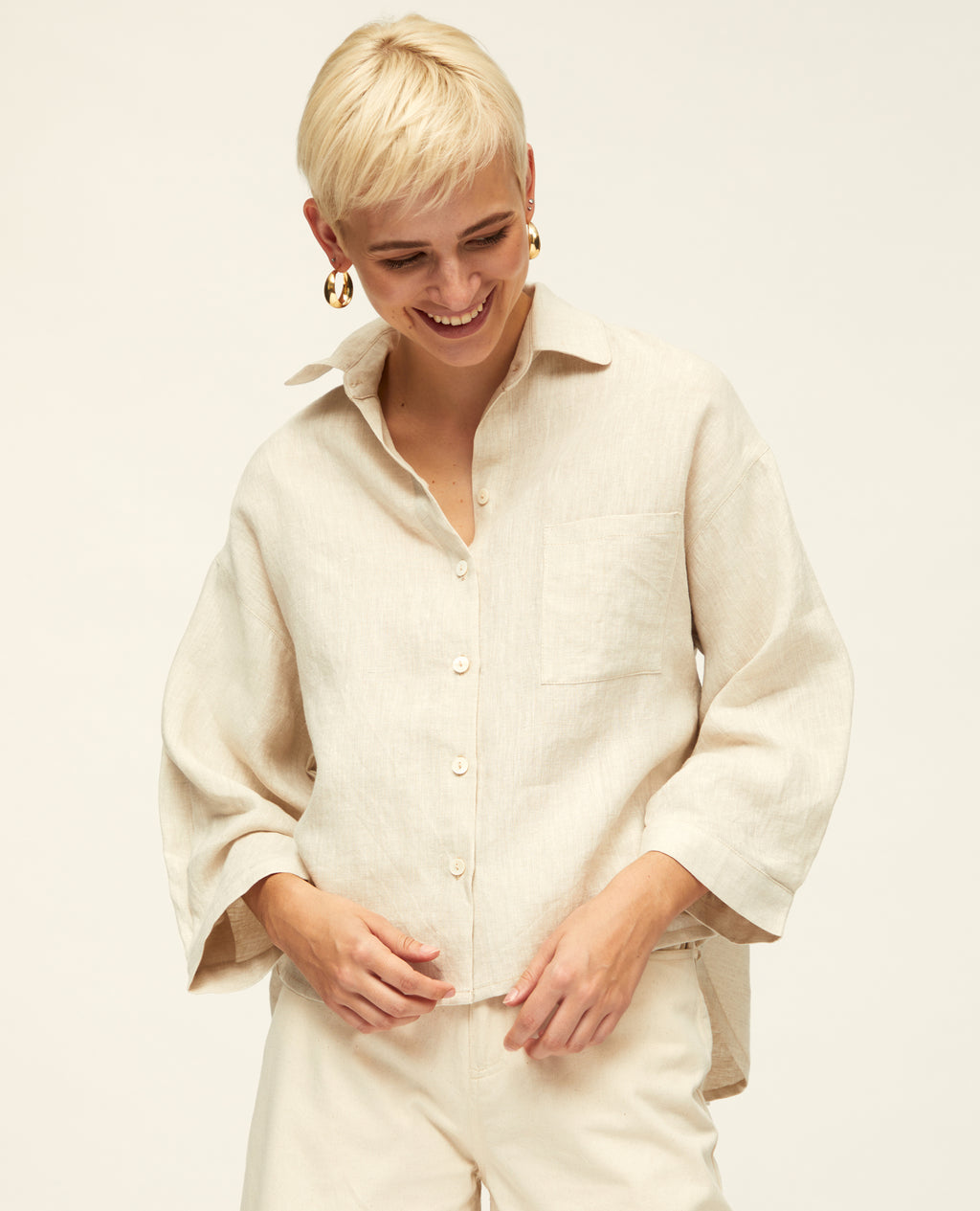 Harper Core | Oversized Button Front Shirt – Sitting Pretty